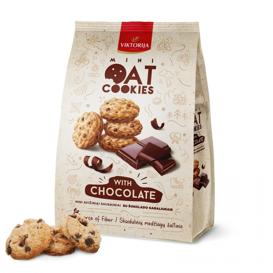 VIKTORIJA Oat Cookies with Chocolate 250g