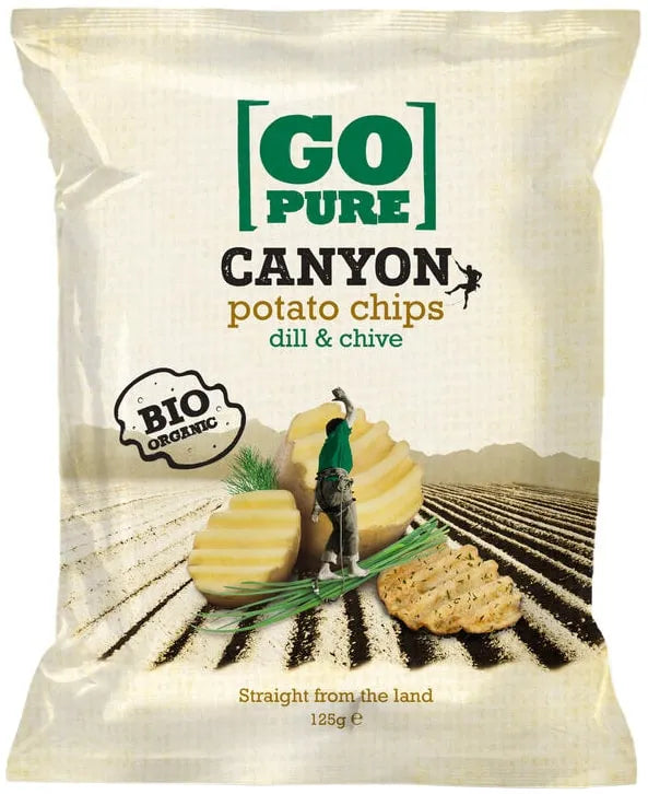 GO PURE CANYON Dill & Chive Flavor Organic Potato Chips 125g