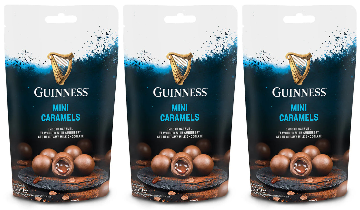 GUINNESS Mini Caramels Milk Chocolate Balls with Guinness Filling Pouch 102g 3.6oz