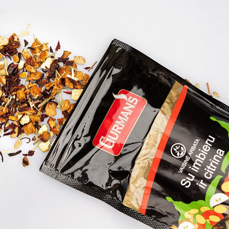 GURMANS Loose Fruit Tea with Ginger & Lemon 90g