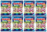 HARIBO RAUPIES Sour Sugar Coated Worms Gummi Candies 8 x 160g