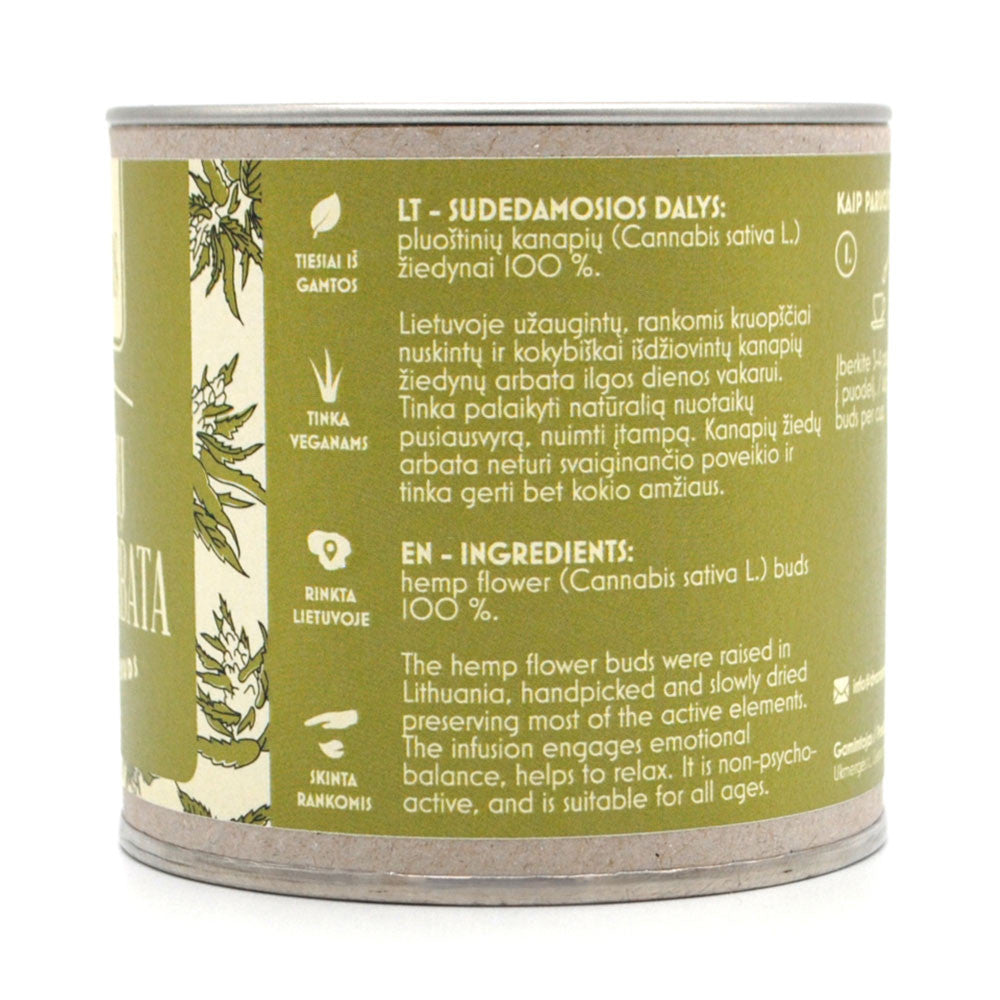 DVARO KAVOS Hemp Flower Buds Loose Herbal Tea 15g