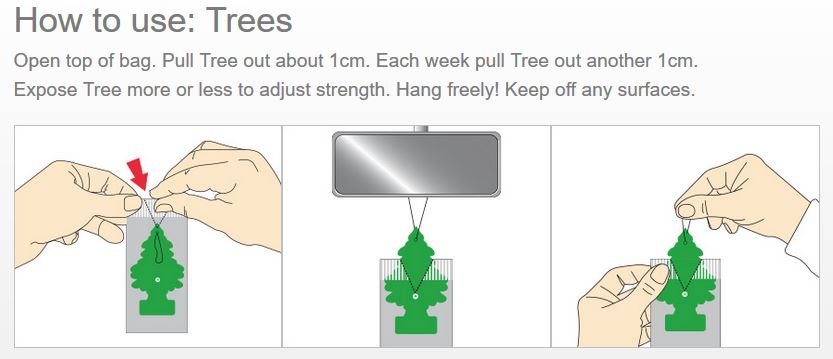 WUNDER BAUM Lemon Little Trees Hanging Car Scent