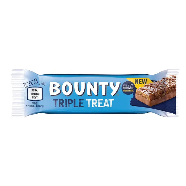 BOUNTY TRIPLE TREAT Fruit & Nut Cereal Bar 32g