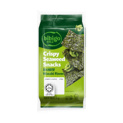 bibigo Crispy Seaweed Snacks Wasabi Flavor 5g