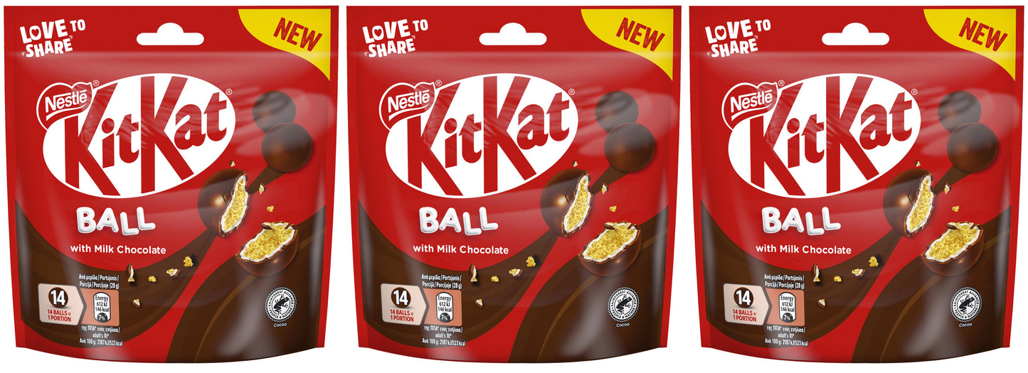 3 KIT KAT POPS Milk Chocolate Chocolate Balls with Wafer 140g 4.9oz