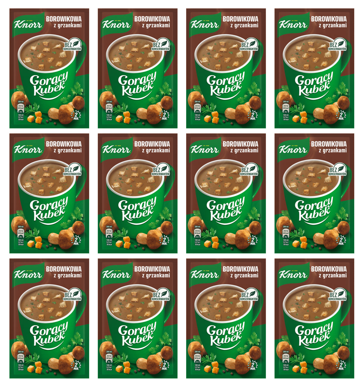 KNORR Instant Boletus Flavor Soup with Croutons 12 x 15g