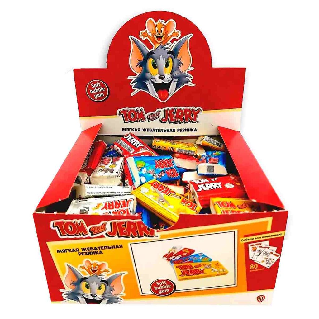 TOM and JERRY Soft Bubble Gum 100pcs Box