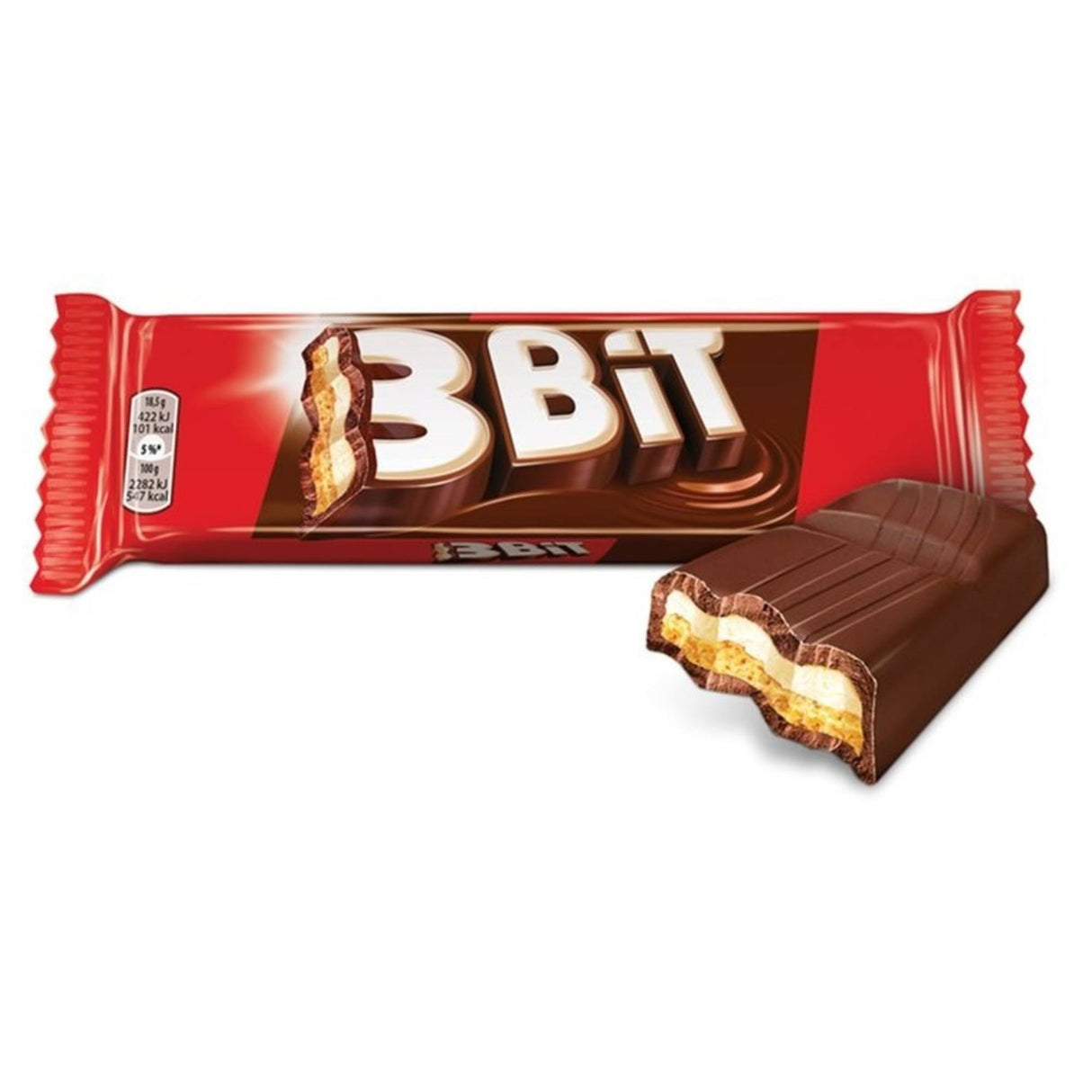 3BIT Milk Chocolate Bar with Biscuit European Candy Sweets Snacks 46g 1.6oz