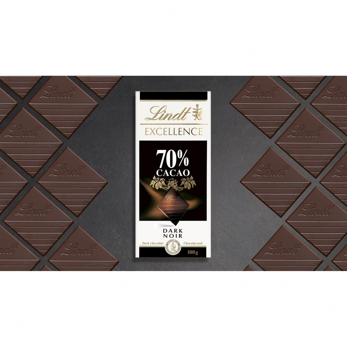 LINDT EXCELLENCE 70% Cocoa Dark Chocolare Bar 100g