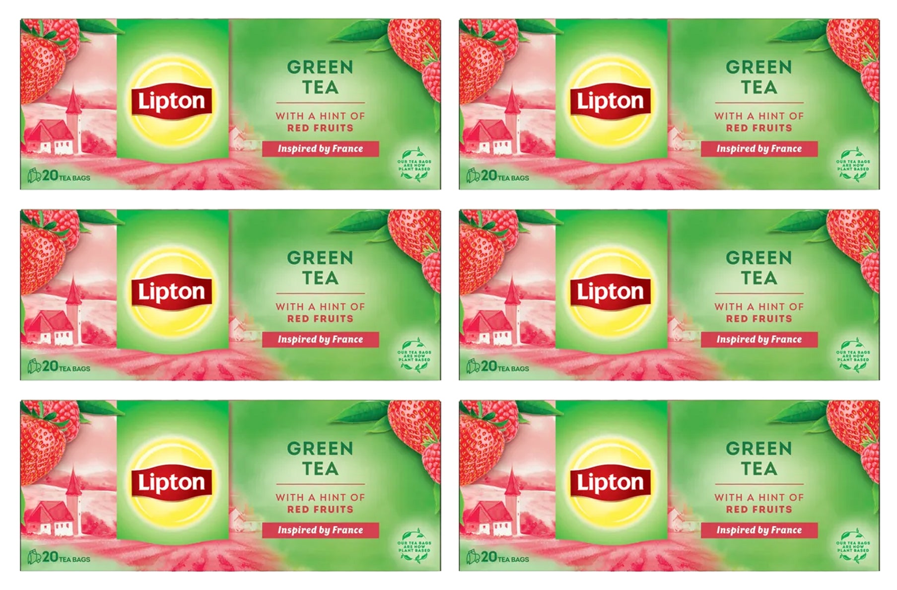 LIPTON GREEN TEA with Strawberry & Raspberry 6 x 28g – Tom's Grocery