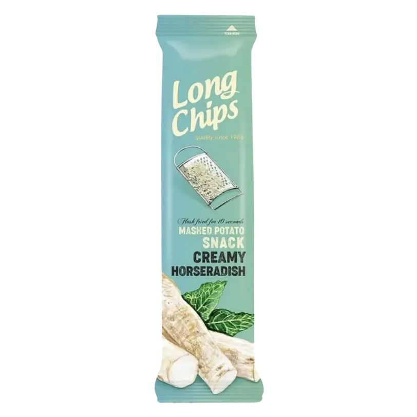 LONG CHIPS CREAMY HORSERADISH Flavor Thin Potato Chips 75g 2.65oz