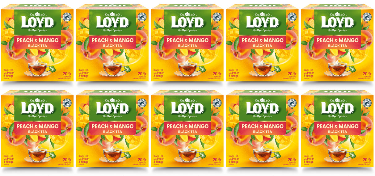 LOYD MANGO & PEACH Flavor Black Tea Boxes 10 x 36g