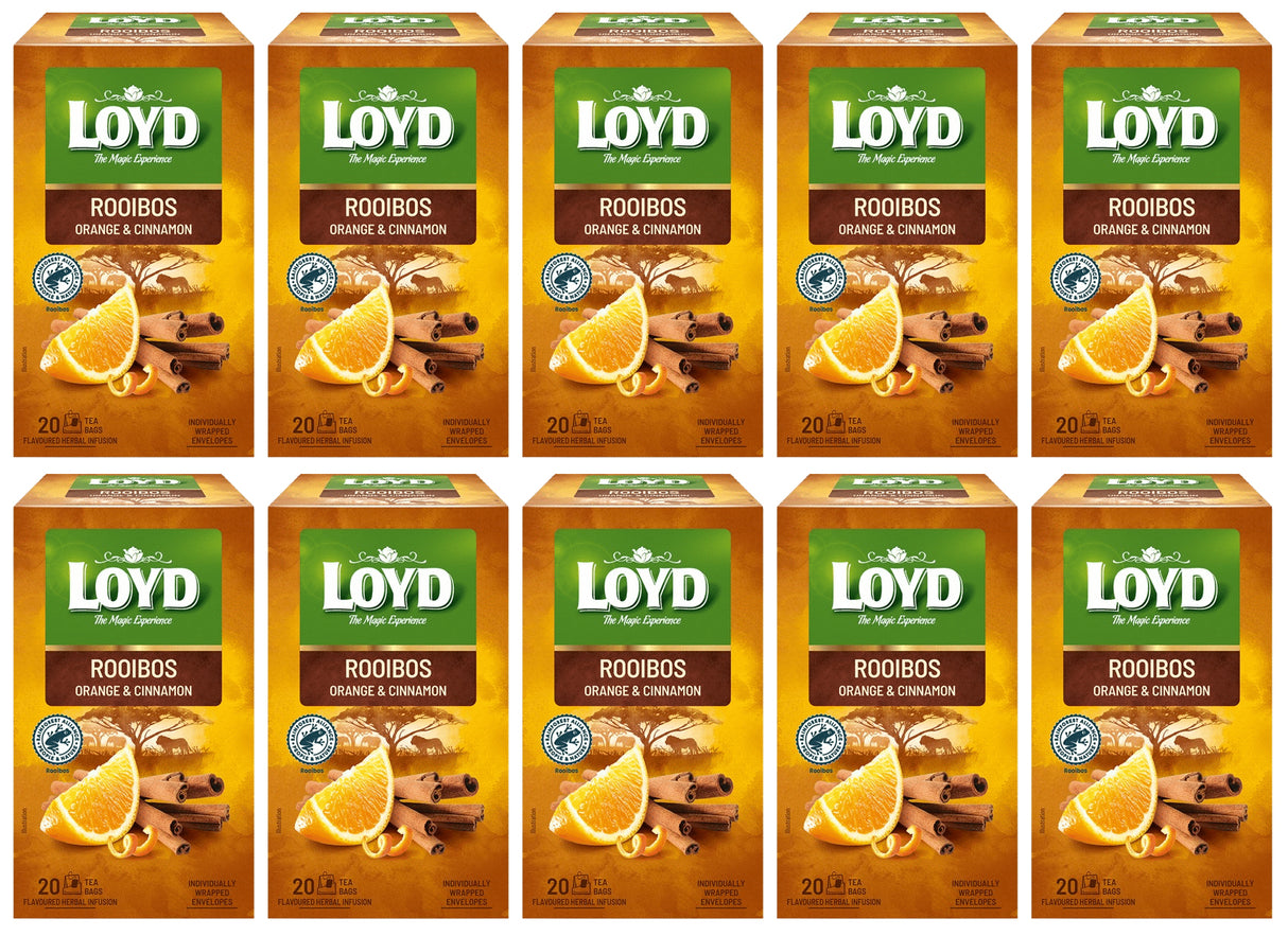 LOYD ROOIBOS ORANGE & CINNAMON Flavor Herbal Tea 10 x 40g