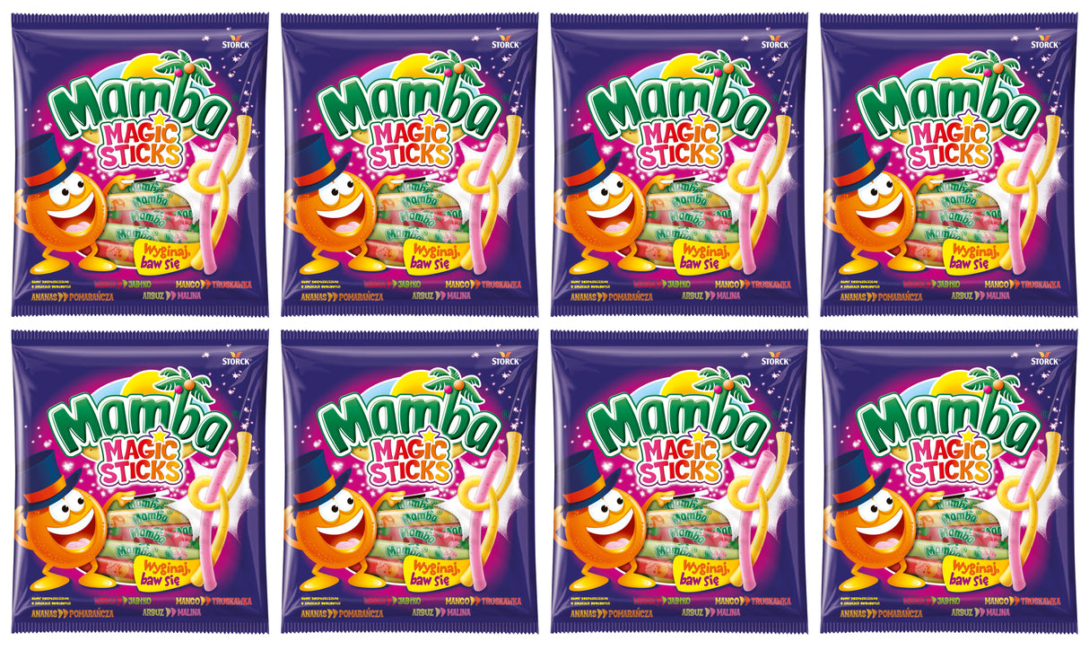 MAMBA MAGIC STICKS Fruit Flavor Chewy Candies 8 x 140g