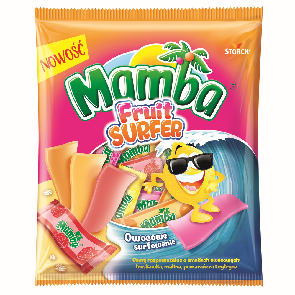 MAMBA FRUIT SURFER Fruit Flavor Chewy Candies 140g