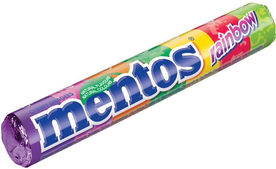 MENTOS RAINBOW Fruit Flavor Chewy Dragee Candies 112.5g