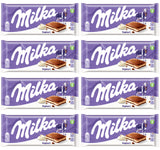 8 MILKA Alpine Milk Chocolate Bars with Yoghurt Filling 100g