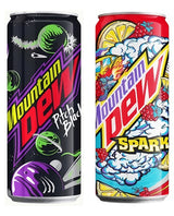MOUNTAIN DEW PITCH BLACK & SPARK Flavors Sparkling Lemonade 2 x 330ml