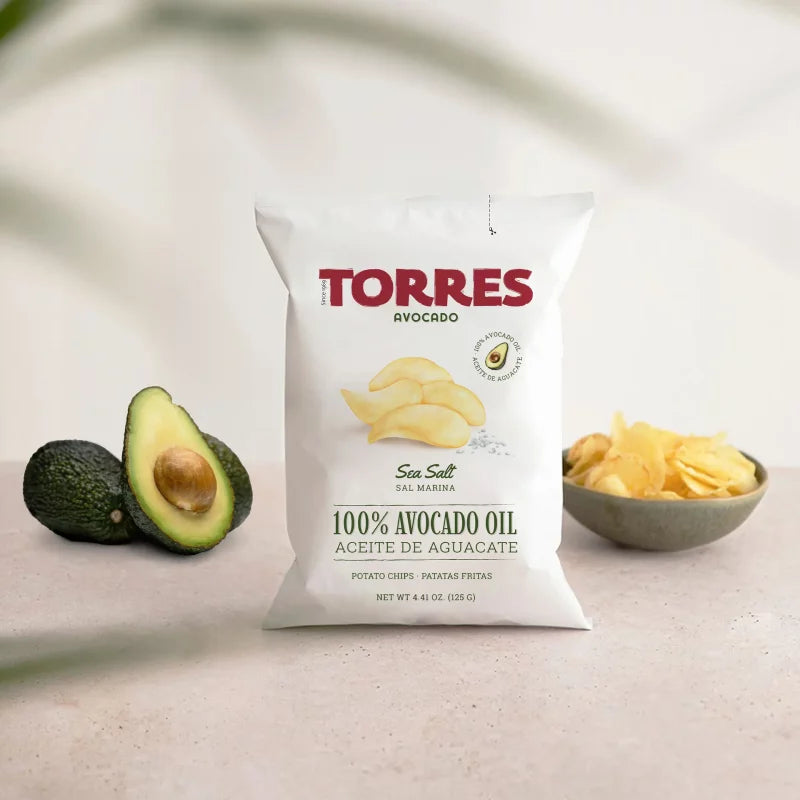 TORRES Sea Salt Flavor 100% Avocado Oil Potato Chips 125g