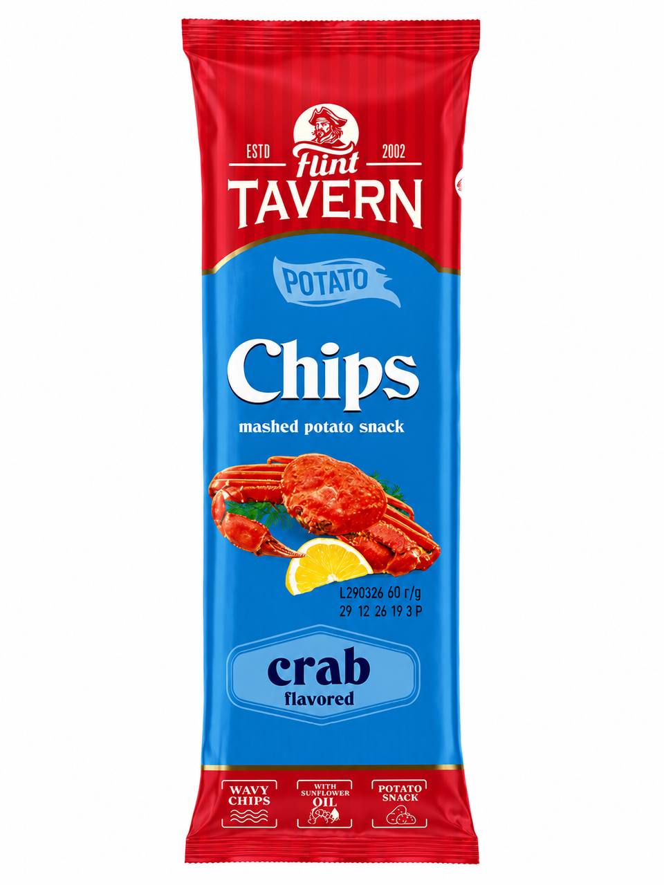 FLINT TAVERN Crab Flavor Thin Long Potato Chips 60g