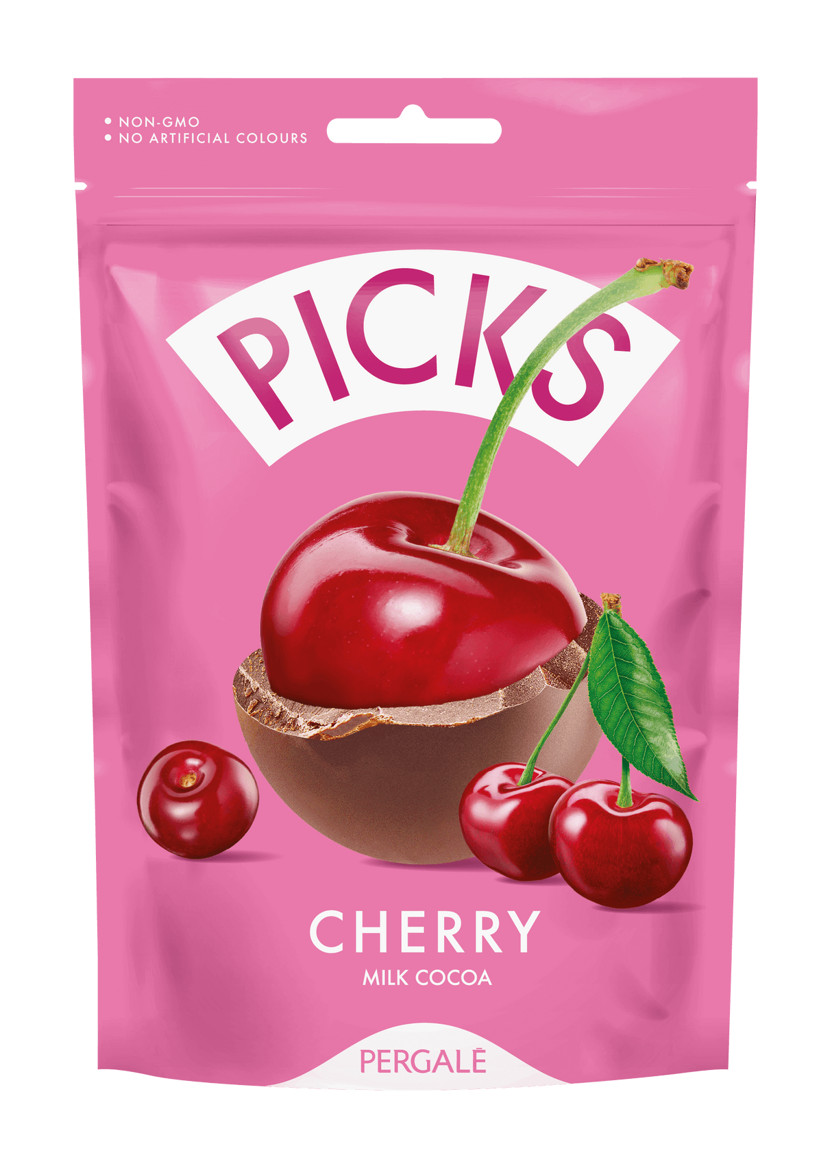 PERGALE PICKS Freeze-dried Cherries with Milk Ccocoa Glaze Crunchy Dragee Candies 90g