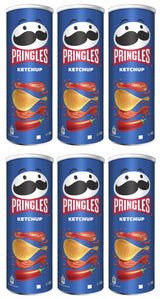 PRINGLES KETCHUP Flavor Potato Chips Tubes 6 x 165g 5.8oz