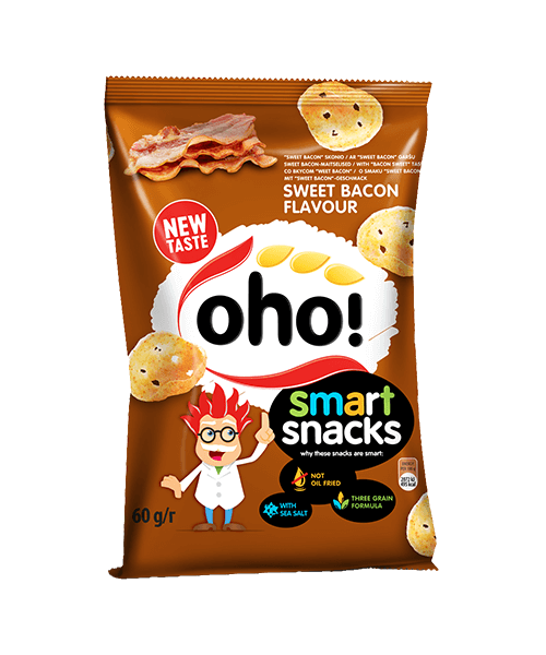 OHO! Smart Snacks Sweet Bacon Flavor Puffed Potato Chips 60g