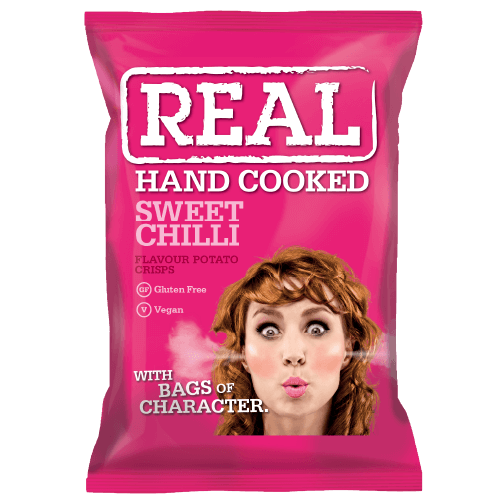 REAL Hand Cooked SWEET CHILLI Flavor Potato Chips 150g