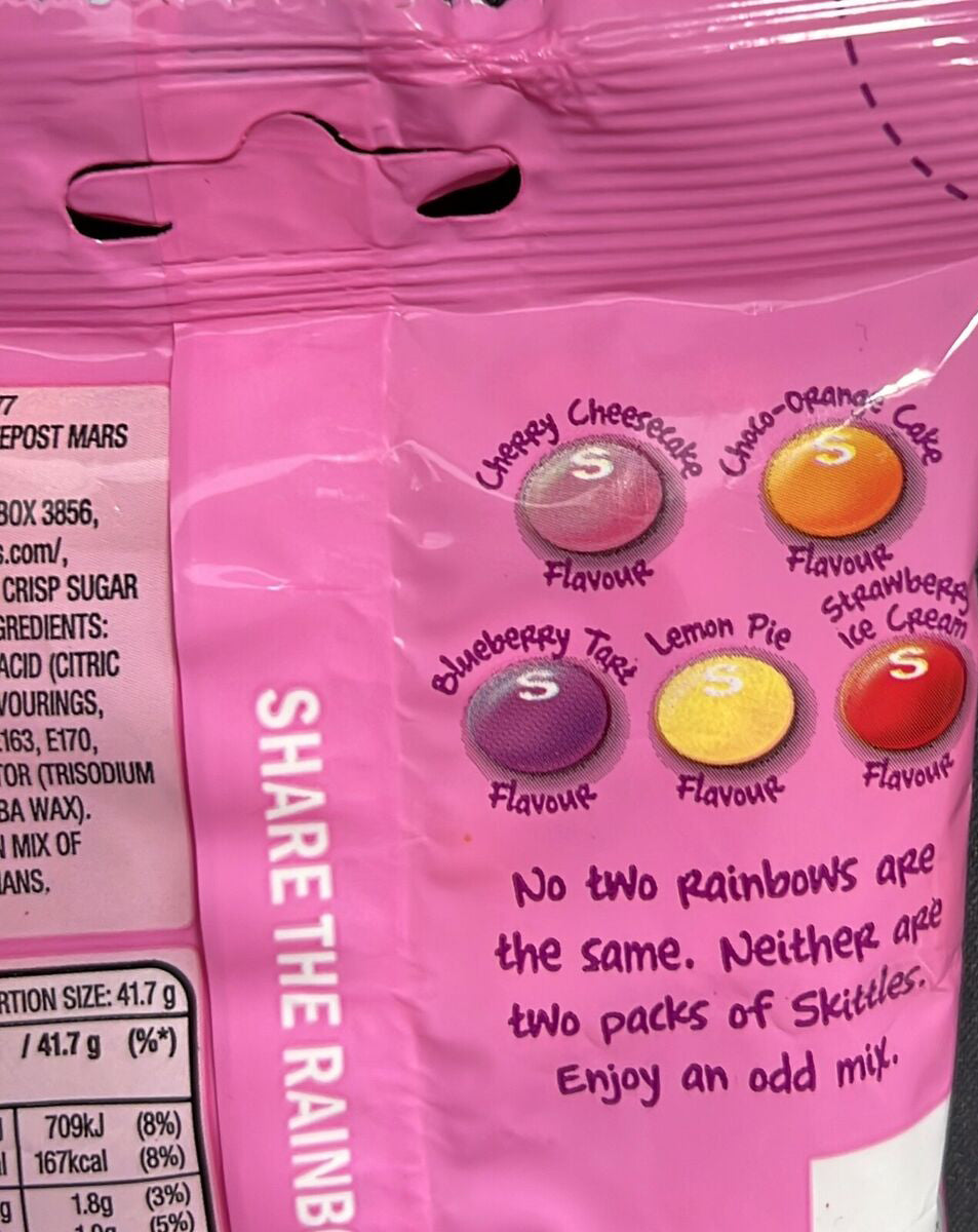 SKITTLES DESSERTS Flavor Vegan Sweets Candy Dragee Bag 152g 5.4oz