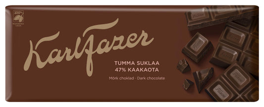 KARL FAZER Dark Chocolate Bar 47% Cocoa 200g 7oz