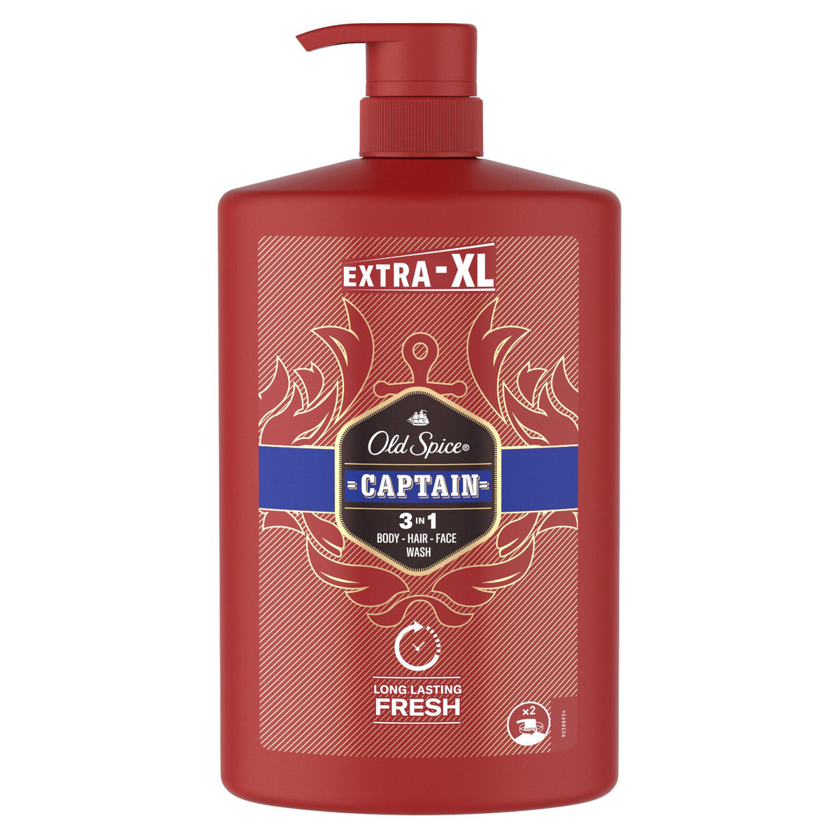 OLD SPICE CAPTAIN 3in1 Shower Gel EXTRA XL Size Bottle 1L 33.8fl. oz.