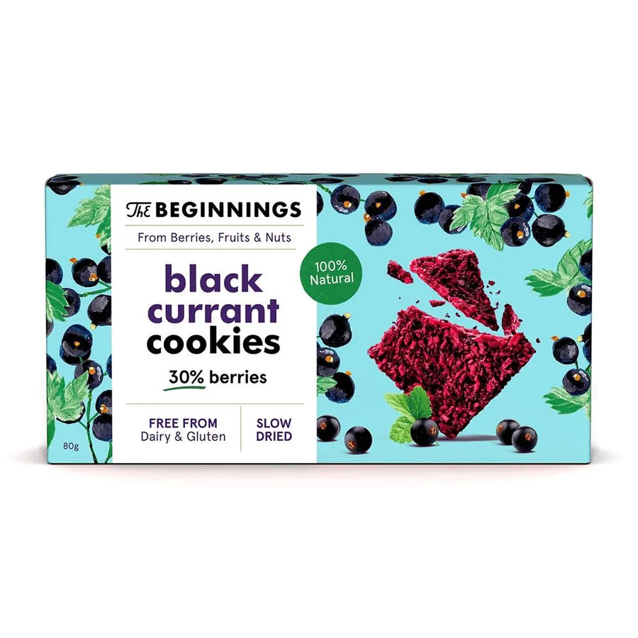 THE BEGINNINGS Black Currant Cookies 100% Natural 80g