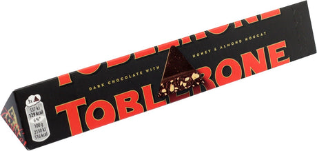 TOBLERONE Dark Chocolate Bar with Honey & Almond Nougat 100g 3.5oz