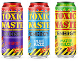 TOXIC WASTE Energy Drink Bundle Sour Cherry, Watermelon, Blue Razz Flavors 3 x 500ml