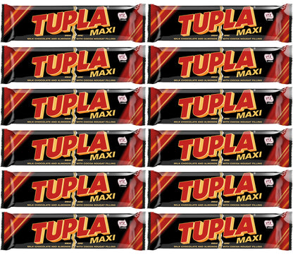 12 TUPLA MAXI Milk Chocolate Bars With Cocoa Nougat Filling 50g 1.76oz