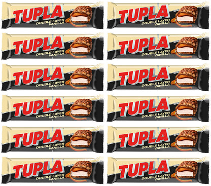 12 TUPLA DOUBLE VANILLA Flavor Chocolate Bars Candy Sweets 48g