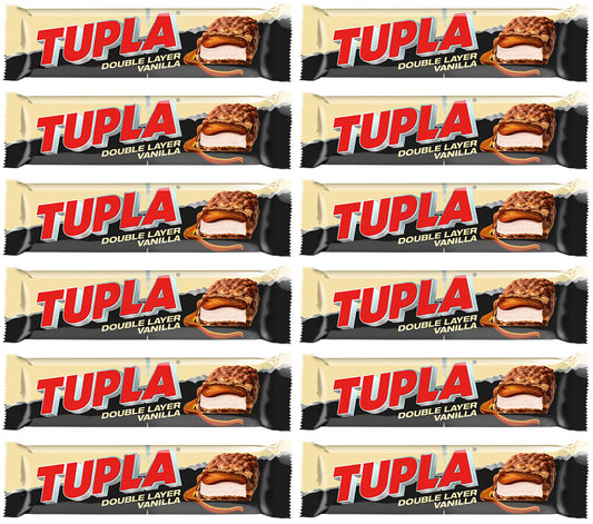 12 TUPLA DOUBLE VANILLA Flavor Chocolate Bars Candy Sweets 48g