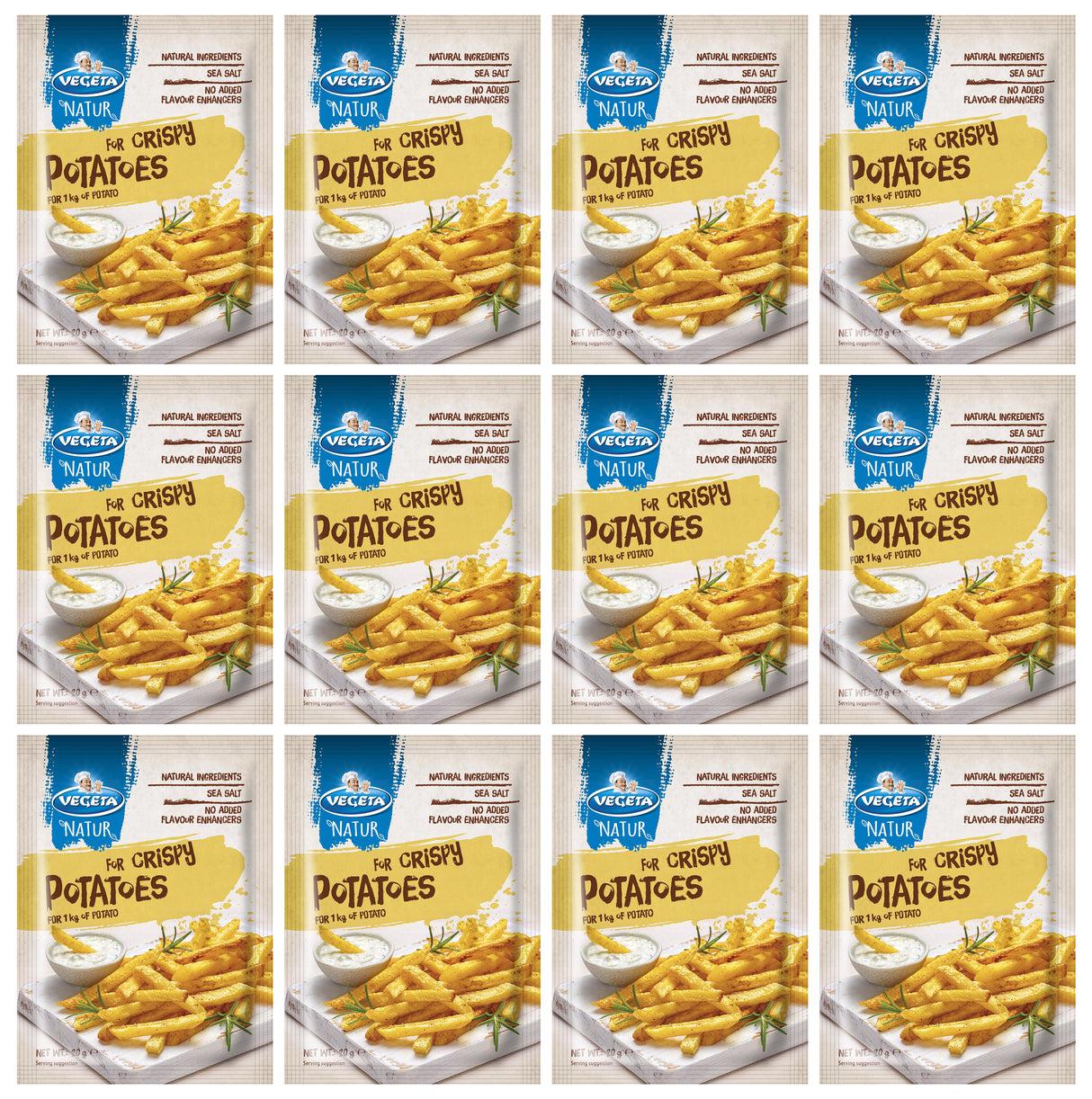 VEGETA NATUR Cooking Spices For Crispy Potatoes 12 x 20g