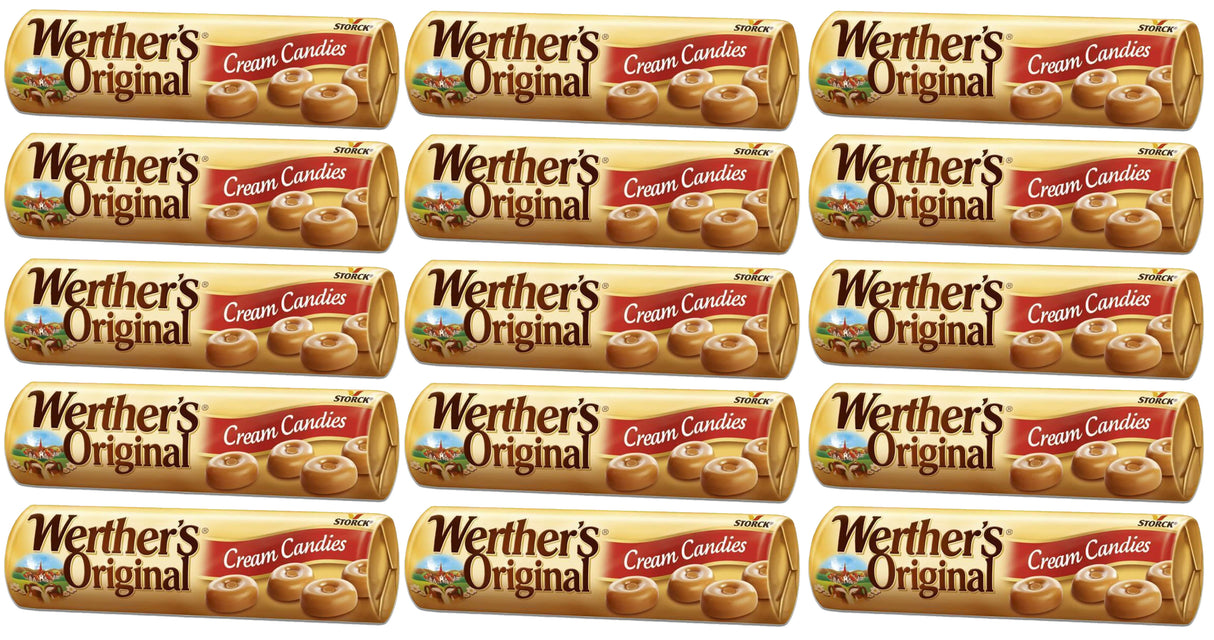 15 WERTHERS Original Butter Cream Candy Rolls 50g 1.76oz