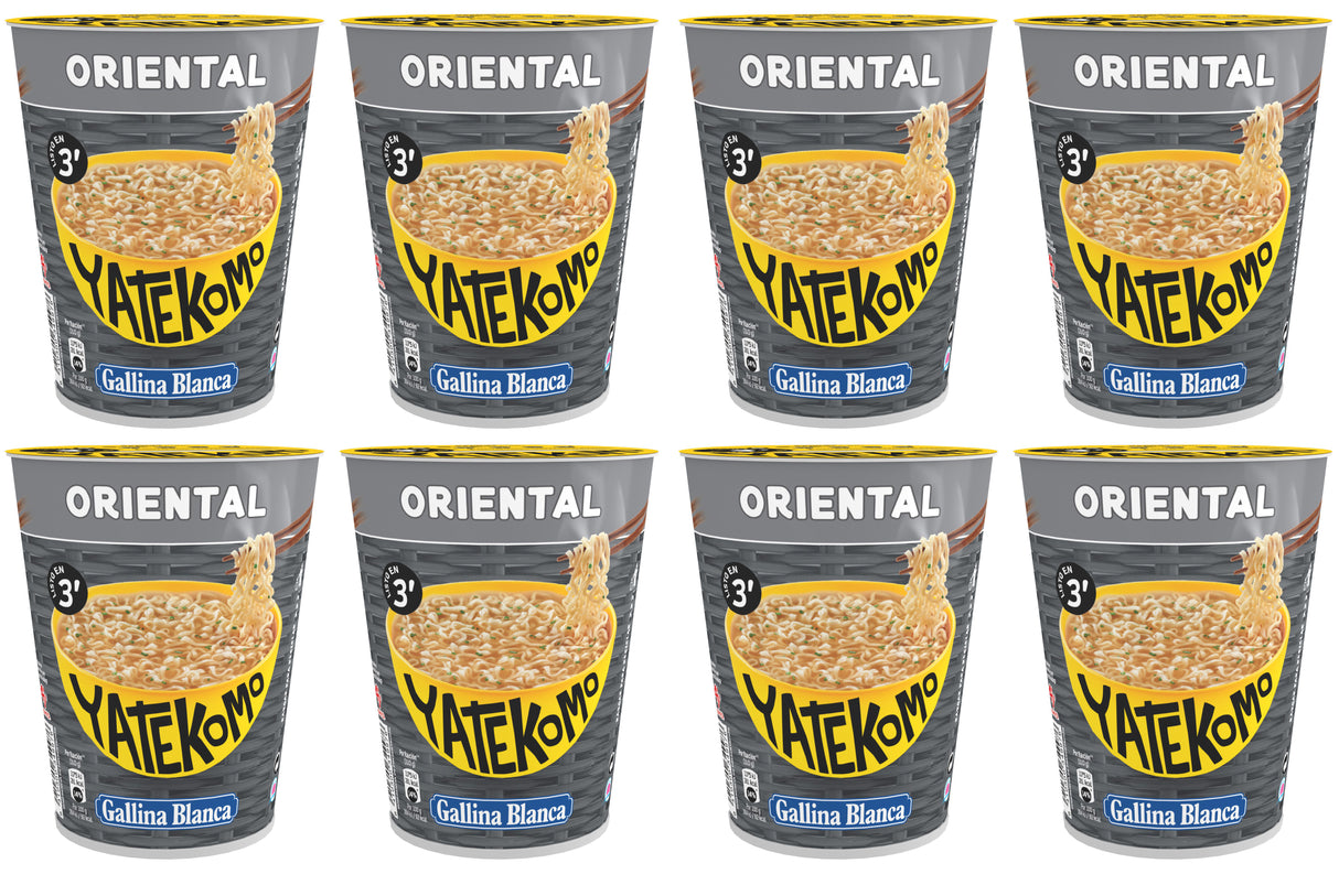 YATEKOMO Oriental Flavor Instant Noodles Buckets 8 x 61g